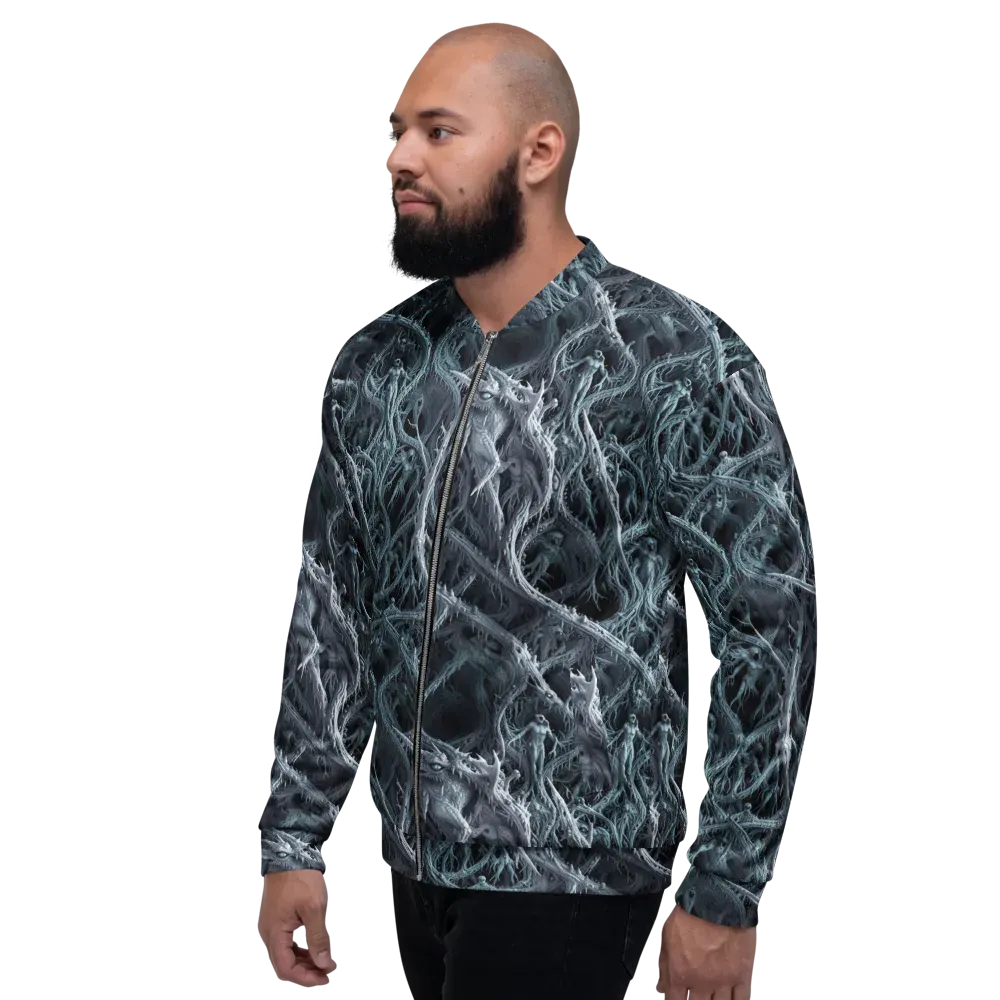 Thornbound Night on Bomber Jacket — Left