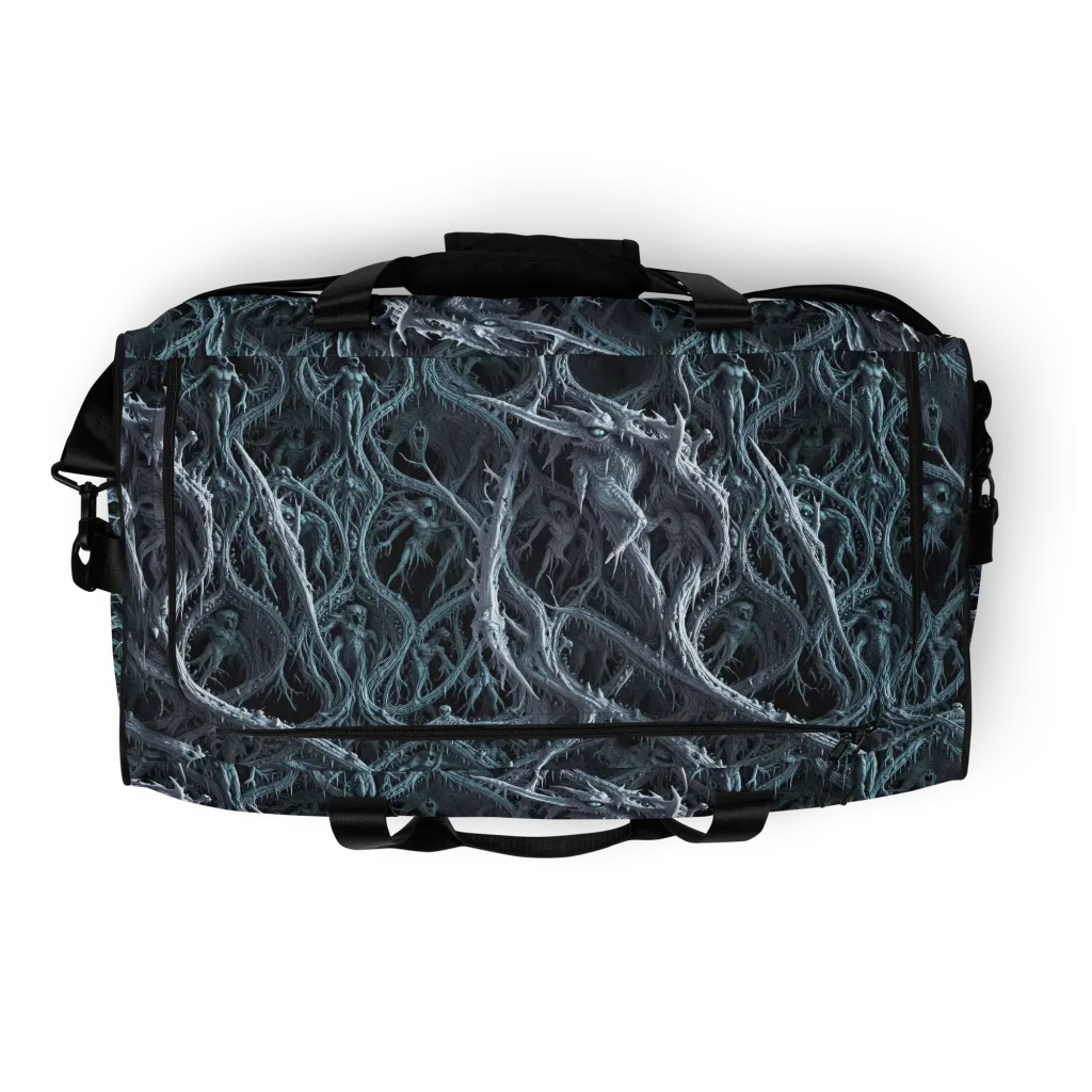 Thornbound Night on Duffle Bag — Top print