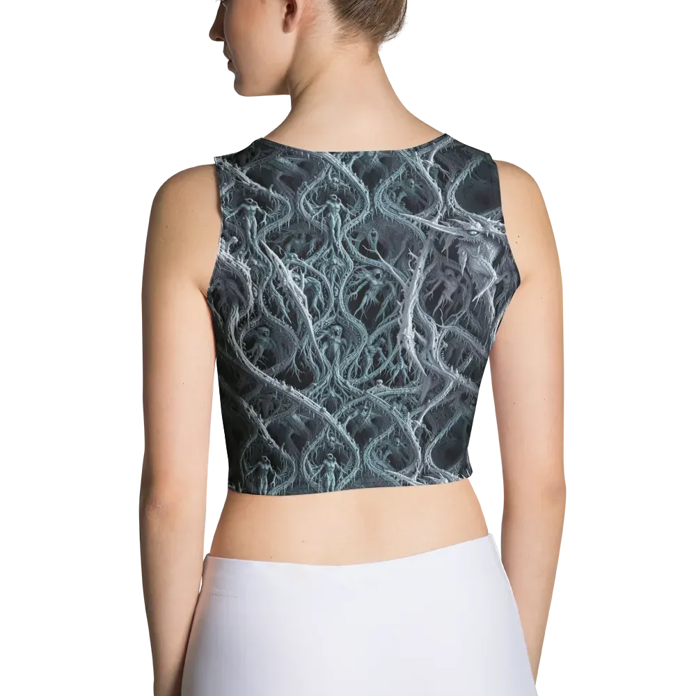 Thornbound Night on Crop Top — Back