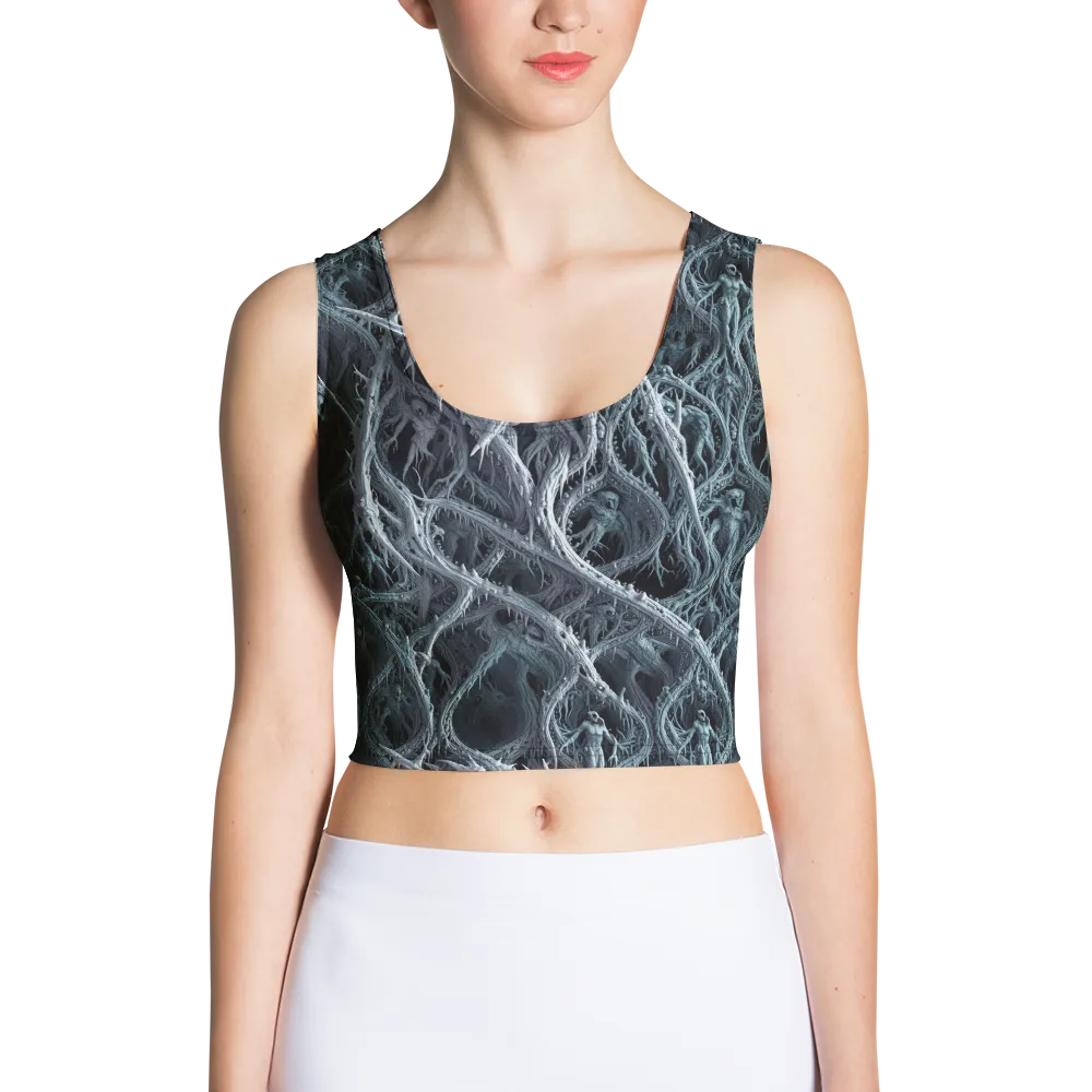 Thornbound Night on Crop Top — Front
