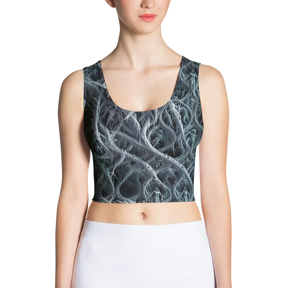 Thornbound Night on Crop Top — Front