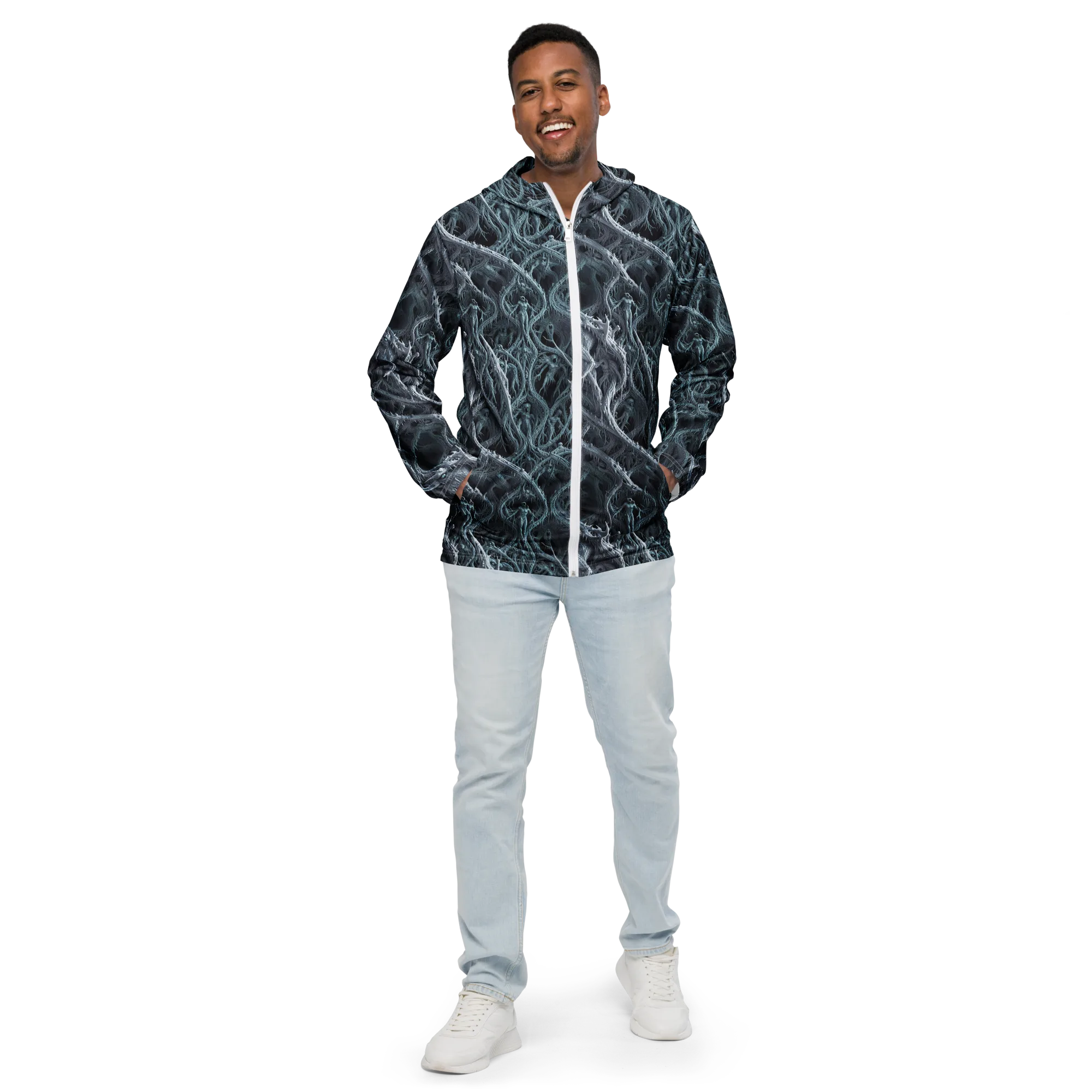 Thornbound Night on Men's Windbreaker — Front