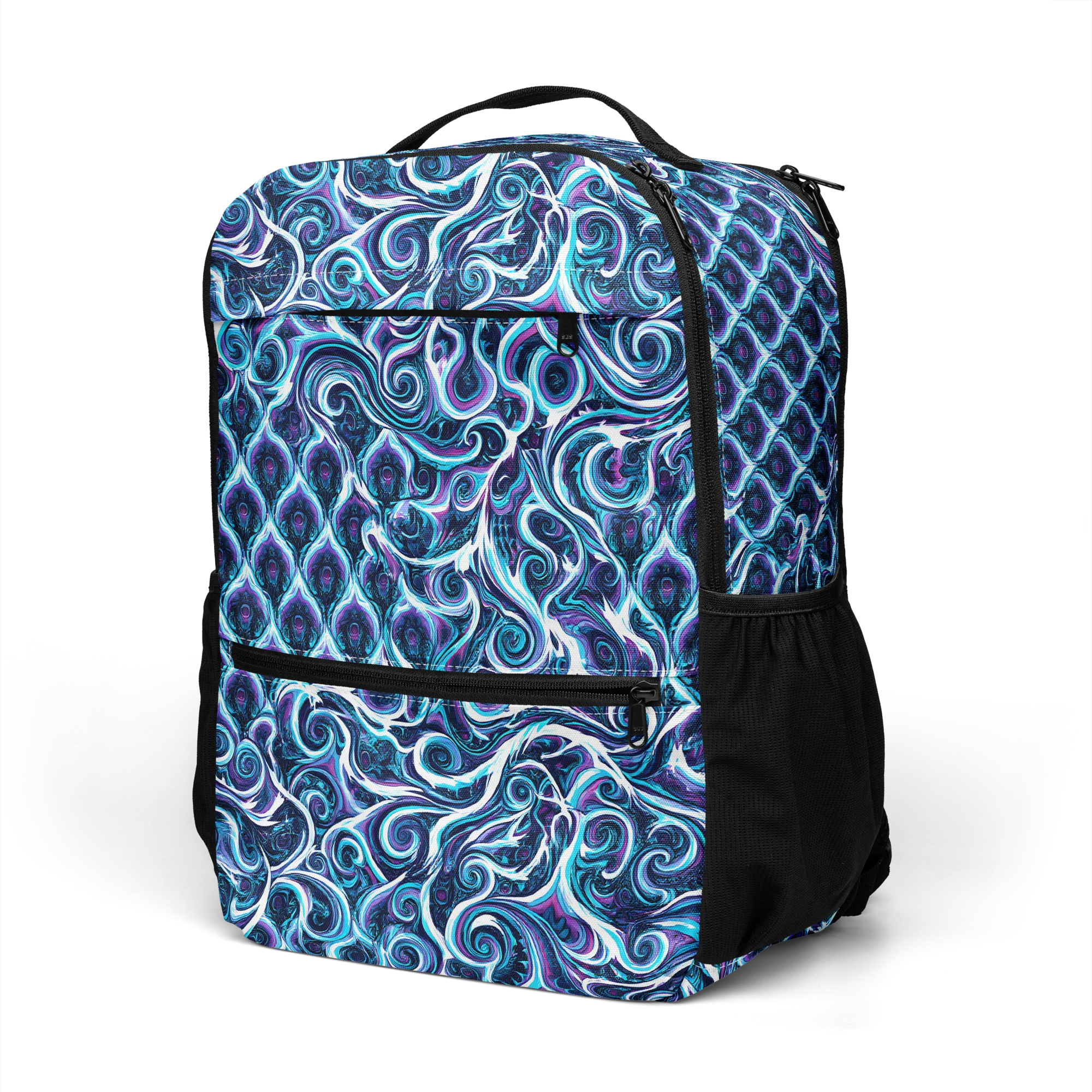 Midnight Whirlpool on Utility Backpack — Top print