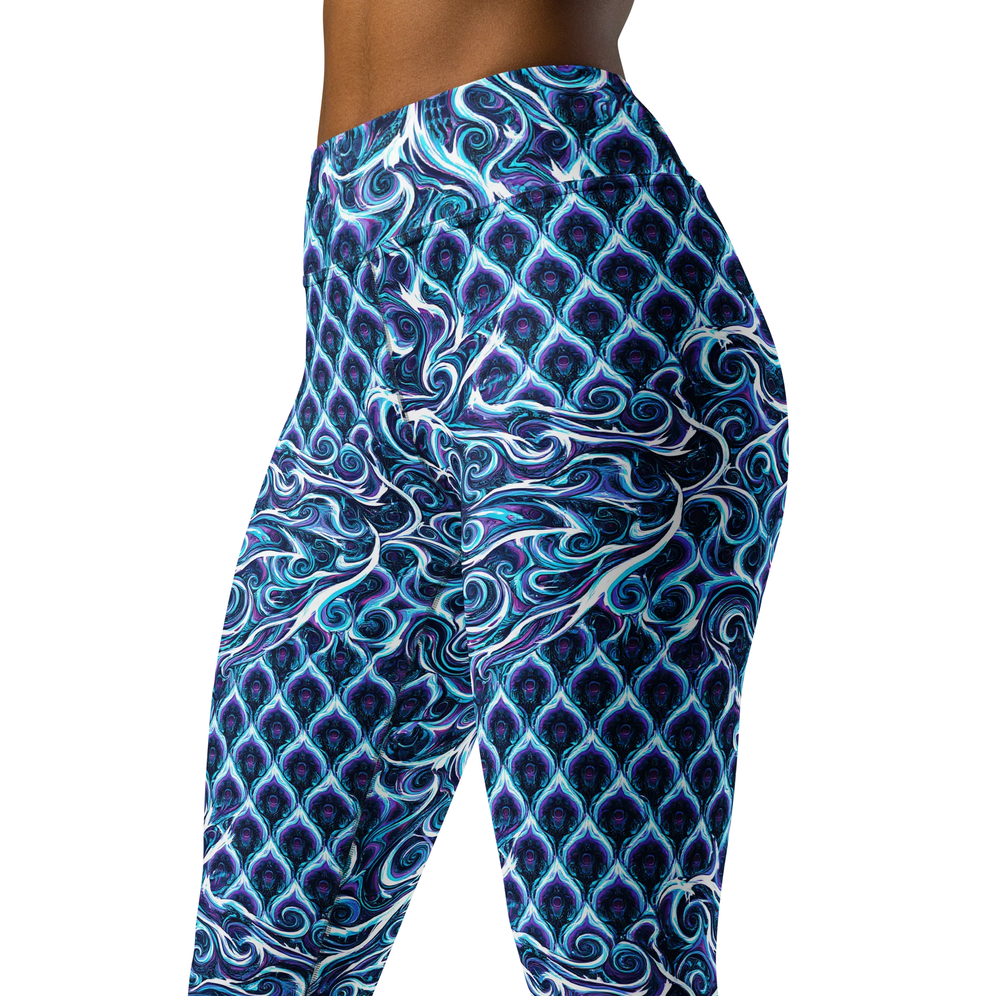 Midnight Whirlpool on Yoga Leggings — Print file
