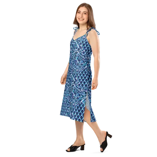 Midnight Whirlpool on a Slip Dress