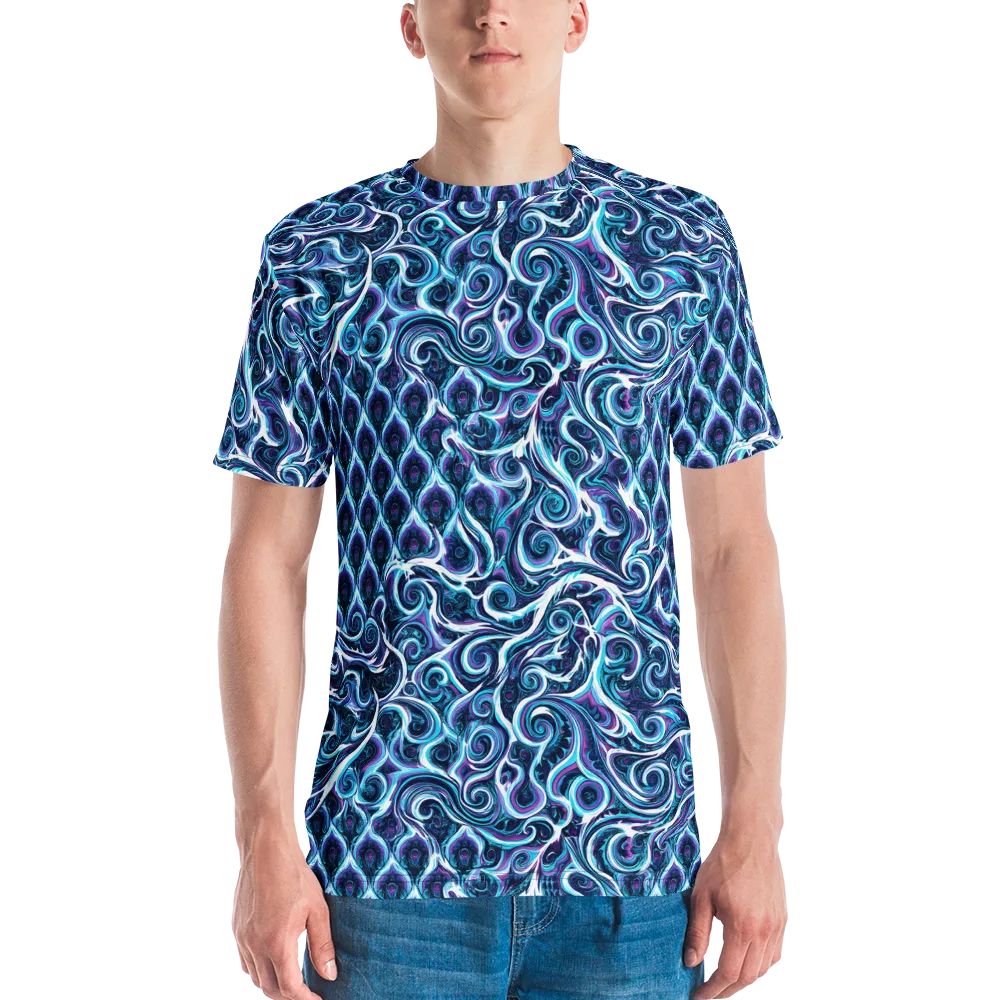 Midnight Whirlpool on Men's Crew Neck T-Shirt — Front