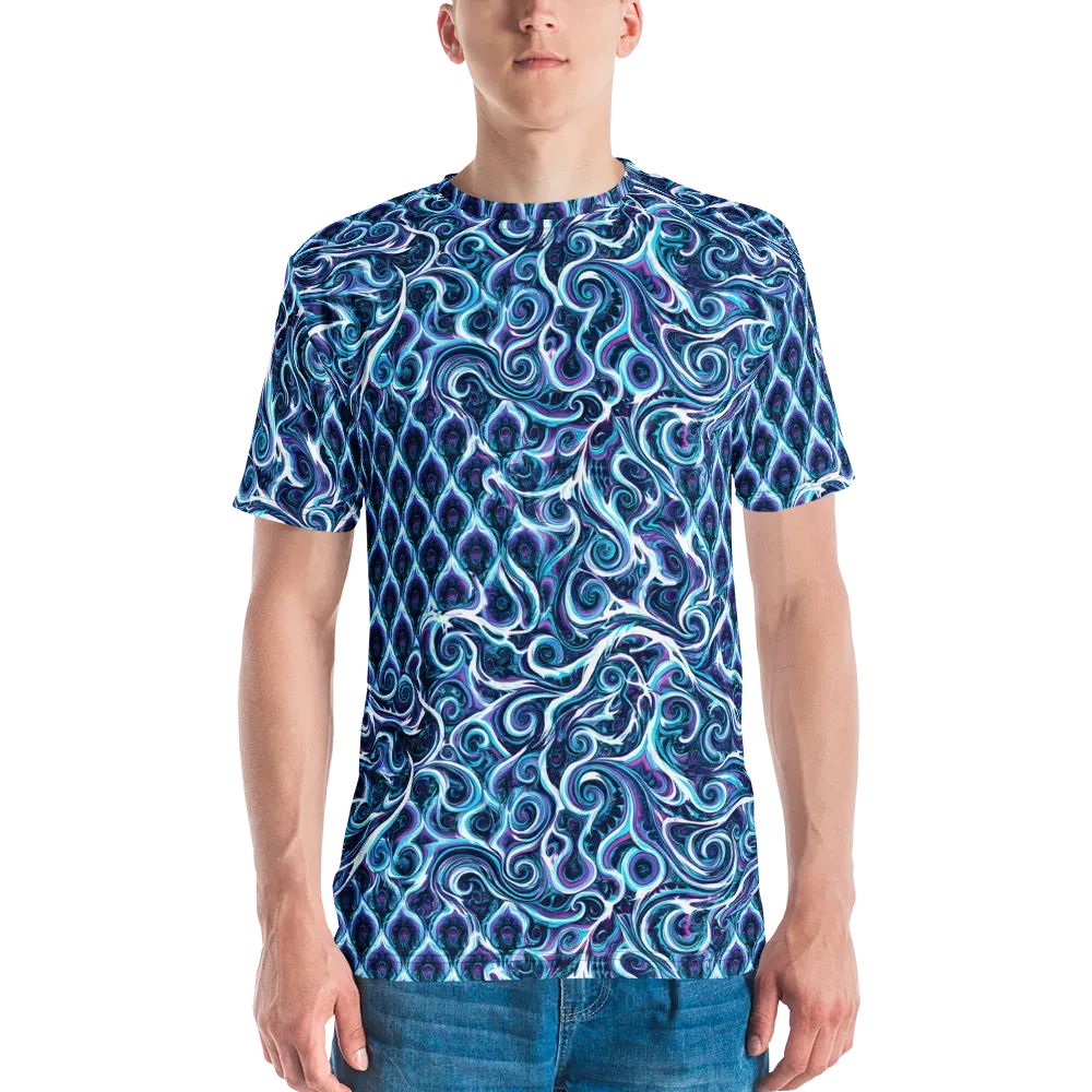 Midnight Whirlpool on Men's Crew Neck T-Shirt — Front