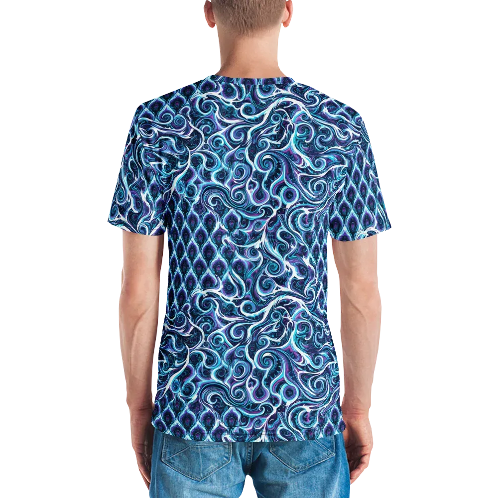 Midnight Whirlpool on Men's Crew Neck T-Shirt — Back