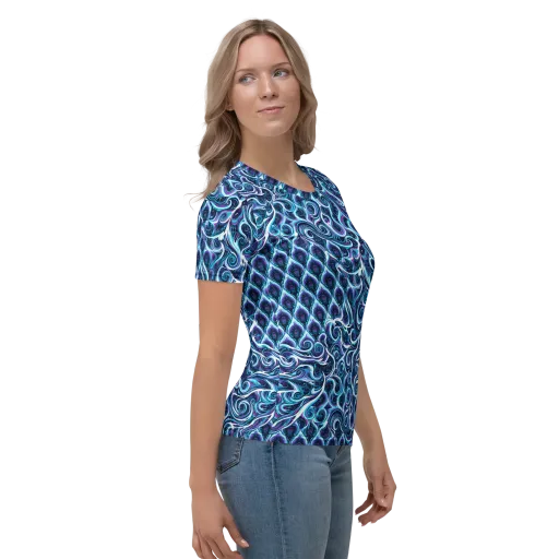 Midnight Whirlpool on a Women's Crew Neck T-Shirt