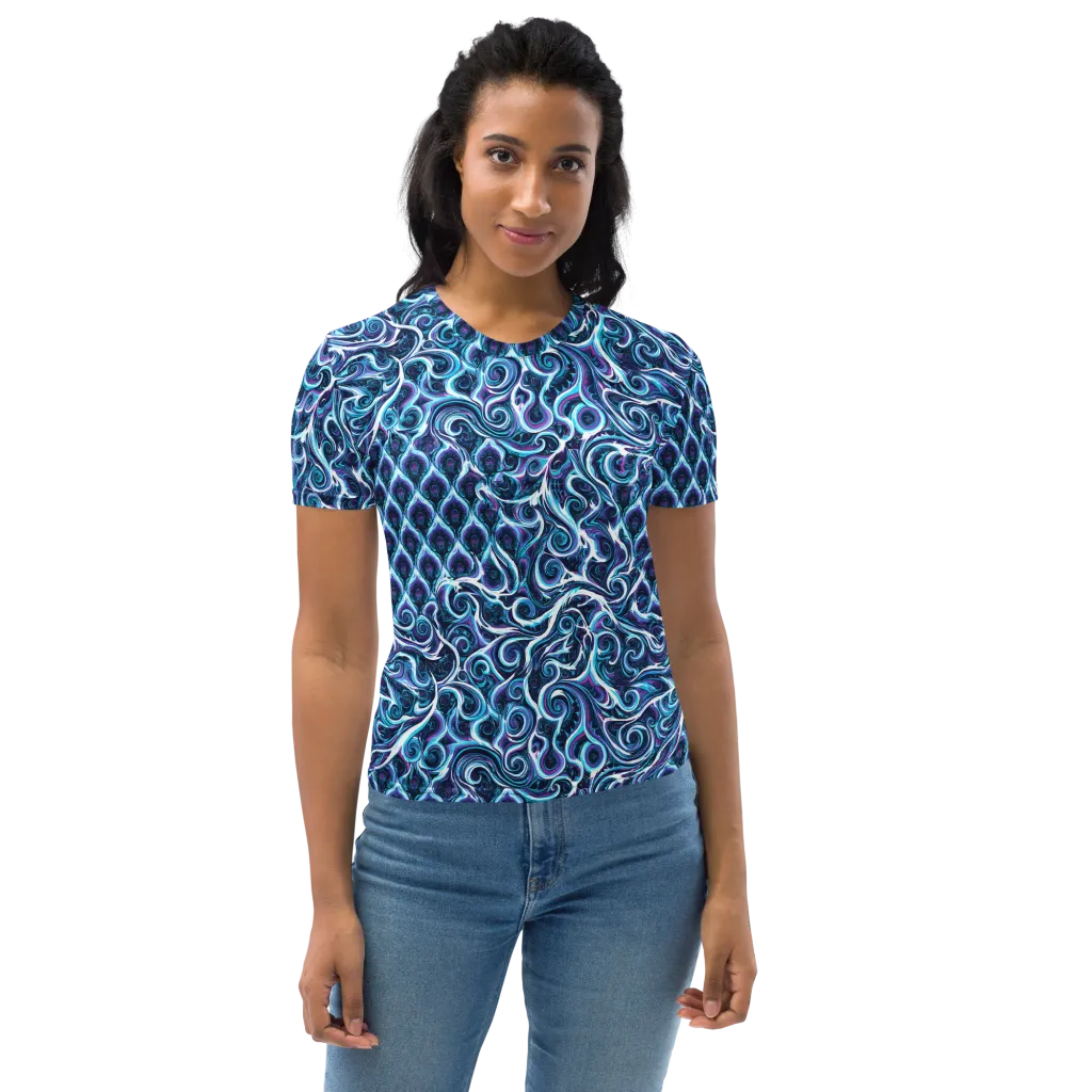 Midnight Whirlpool on Women's Crew Neck T-Shirt — Print file