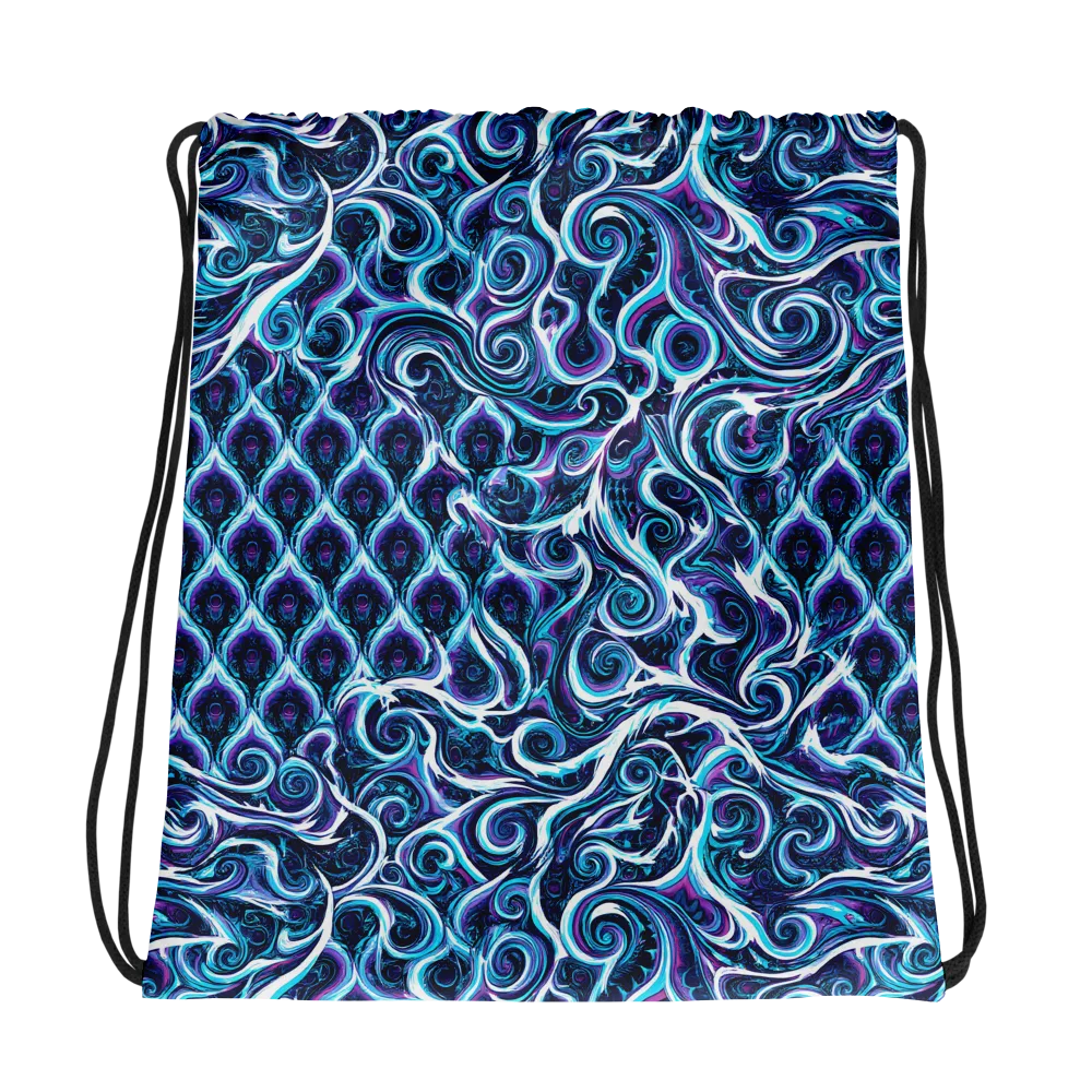 Midnight Whirlpool on Drawstring Bag — Mockup
