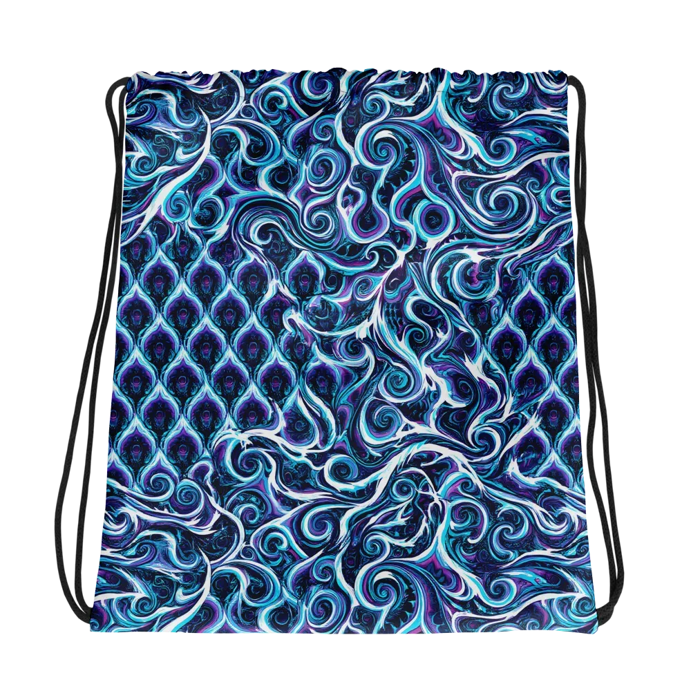 Midnight Whirlpool on Drawstring Bag — Mockup