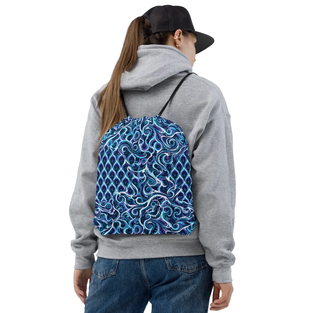 Midnight Whirlpool on Drawstring Bag — Front