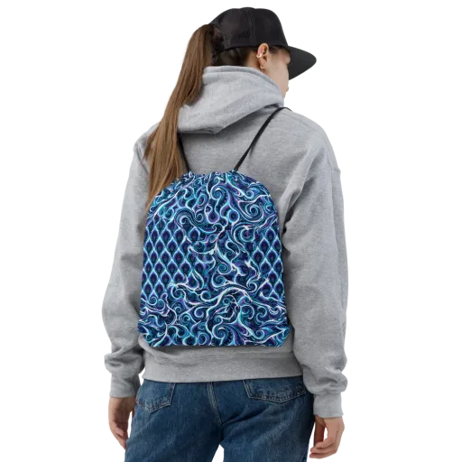 Midnight Whirlpool on a Drawstring Bag