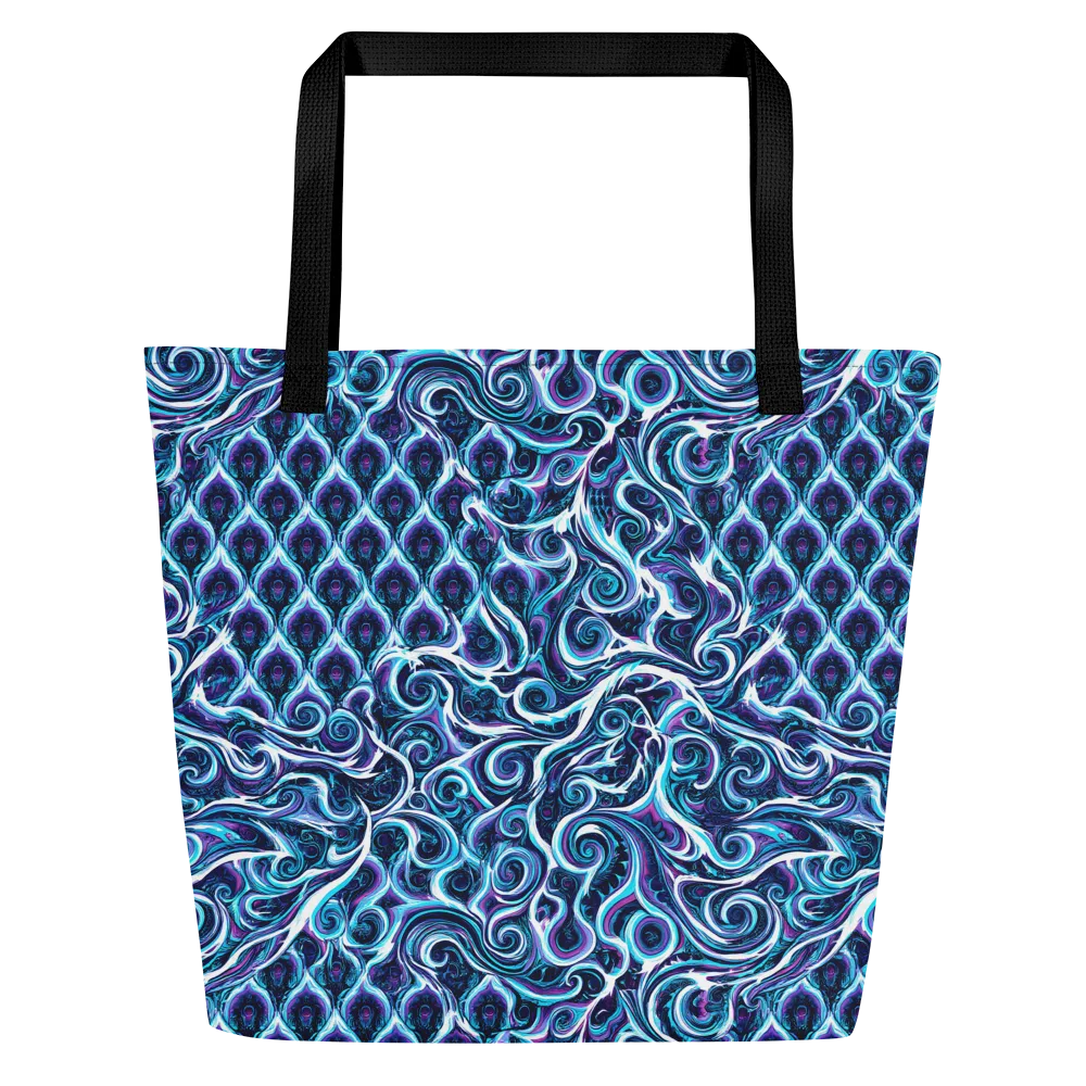 Midnight Whirlpool on Large Tote Bag W/ Pocket — Front