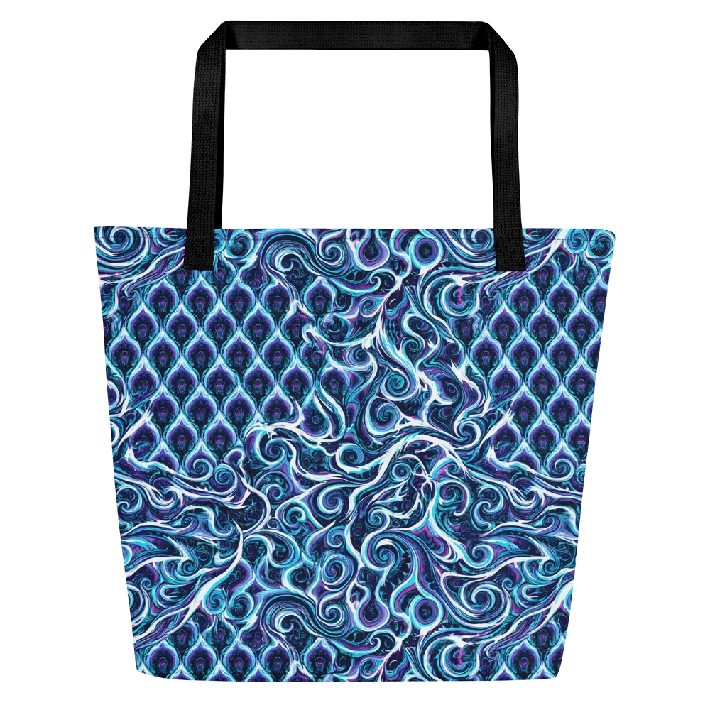 Midnight Whirlpool on Large Tote Bag W/ Pocket — Front