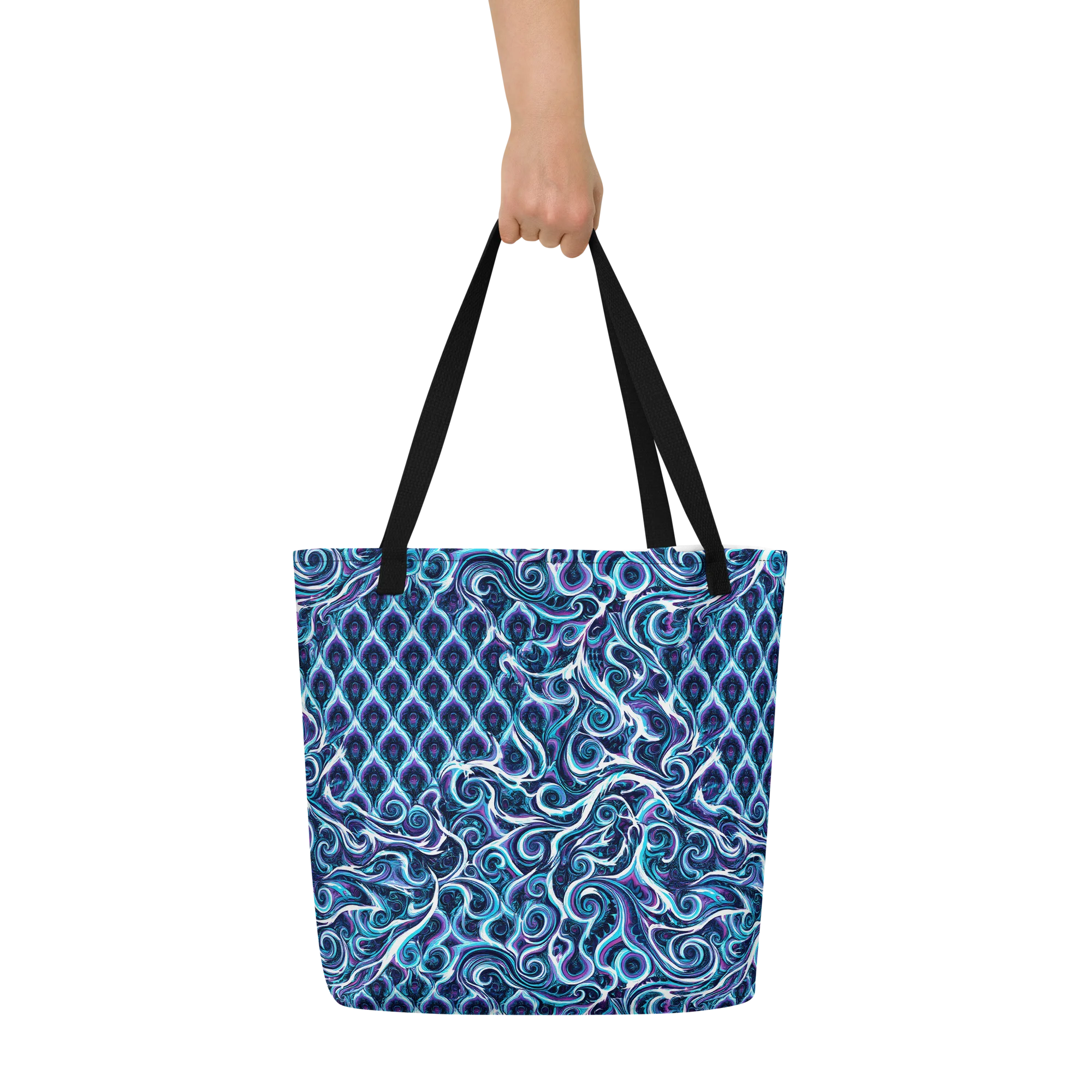 Midnight Whirlpool on Large Tote Bag W/ Pocket — Print file