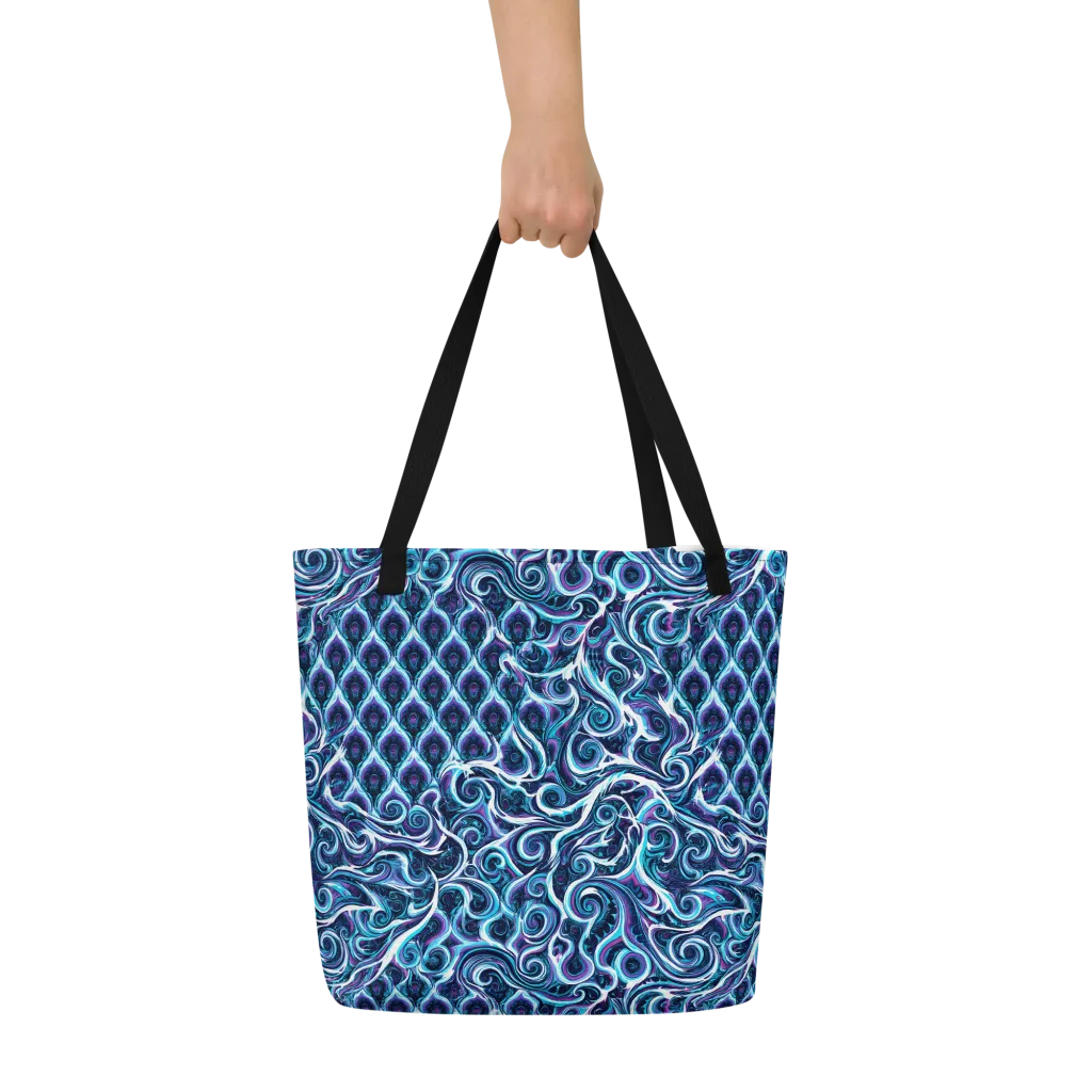 Midnight Whirlpool on Large Tote Bag W/ Pocket — Print file