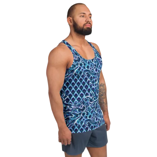 Midnight Whirlpool on a Men's Tank Top