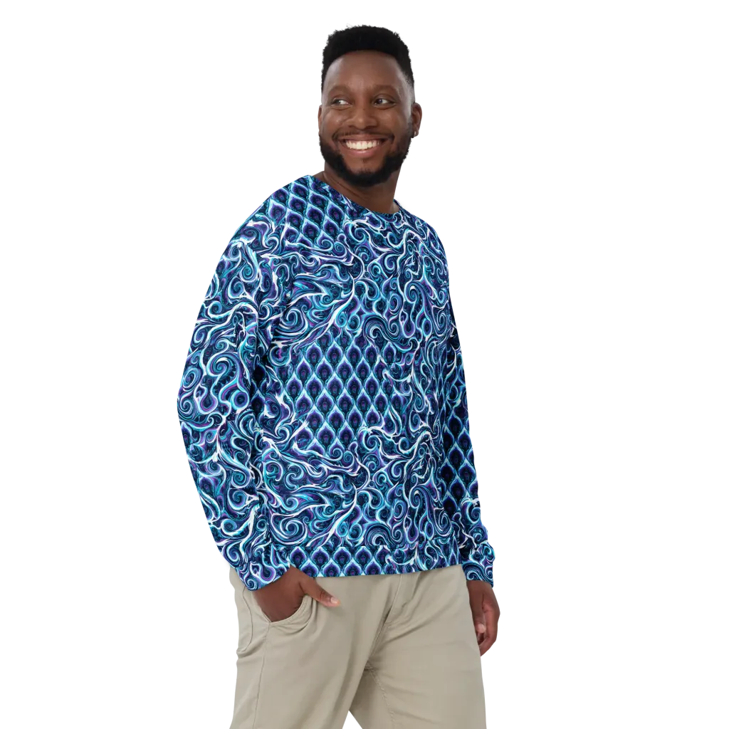 Midnight Whirlpool on Sweatshirt — Front print