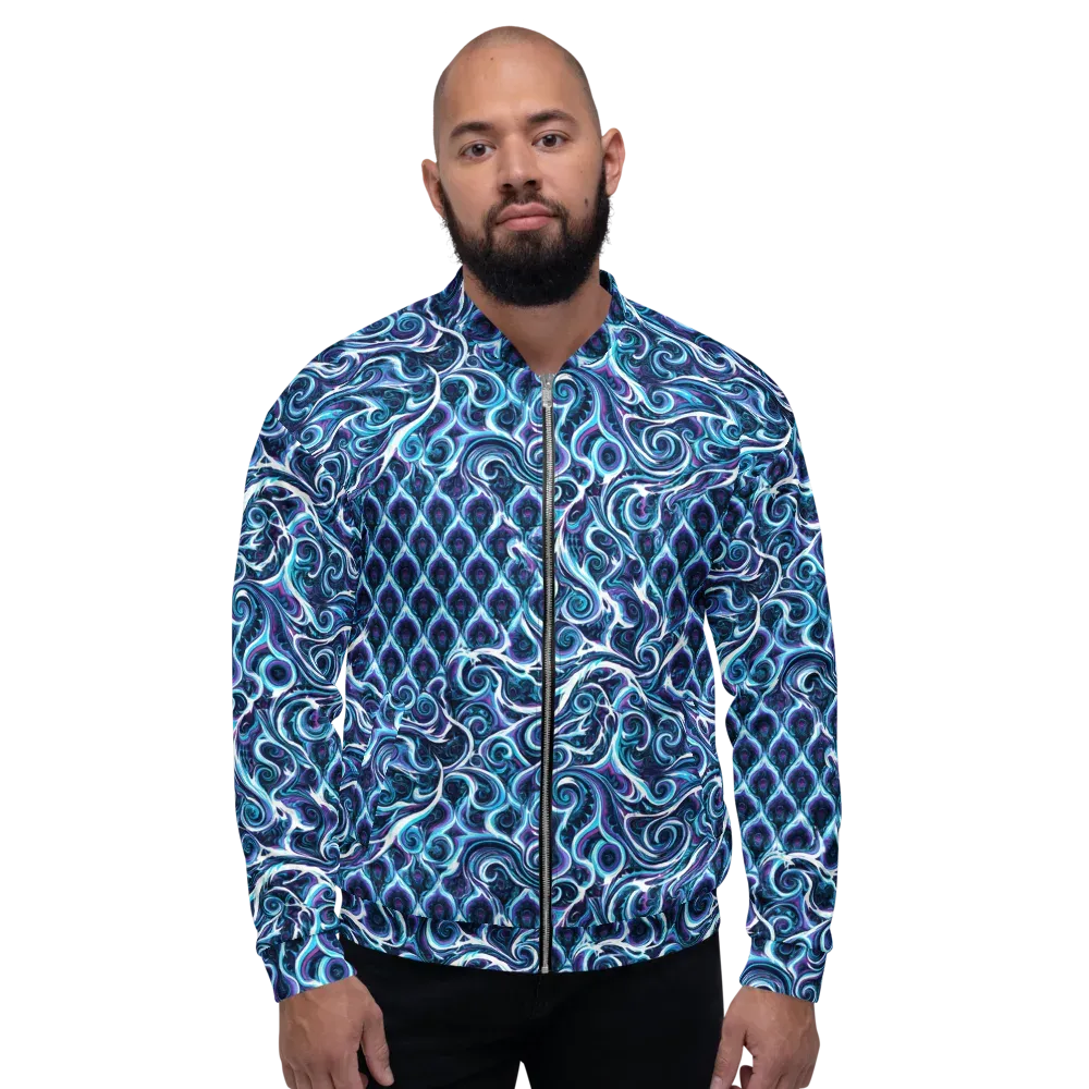 Midnight Whirlpool on Bomber Jacket — Front