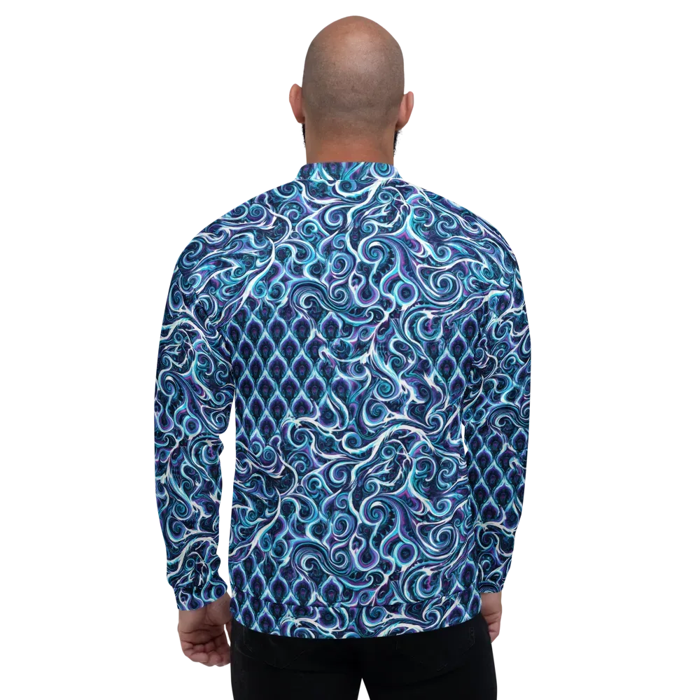 Midnight Whirlpool on Bomber Jacket — Back