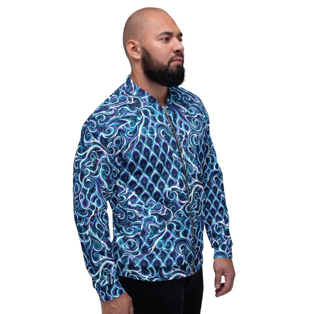 Midnight Whirlpool on Bomber Jacket — Back print