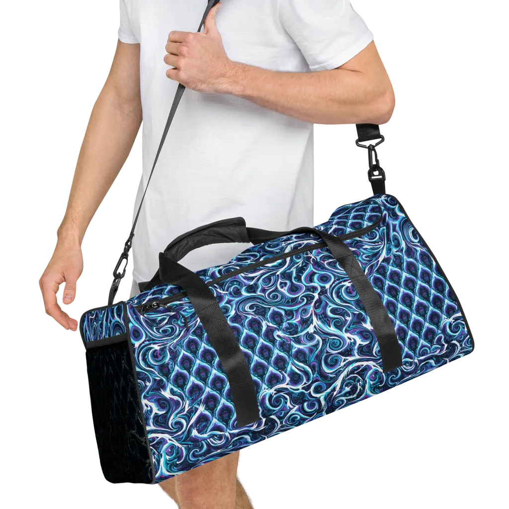 Midnight Whirlpool on Duffle Bag — Front print