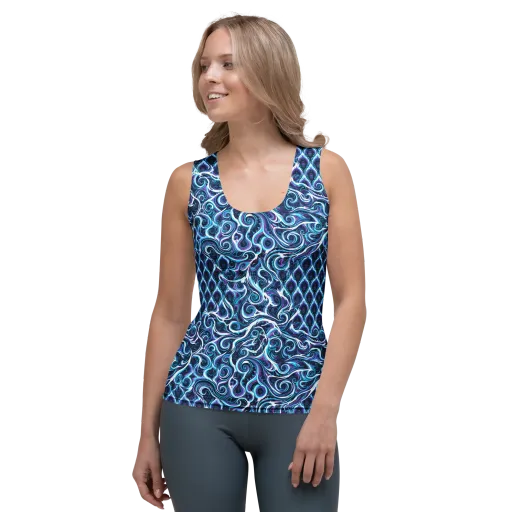Midnight Whirlpool on a Women's Tank Top