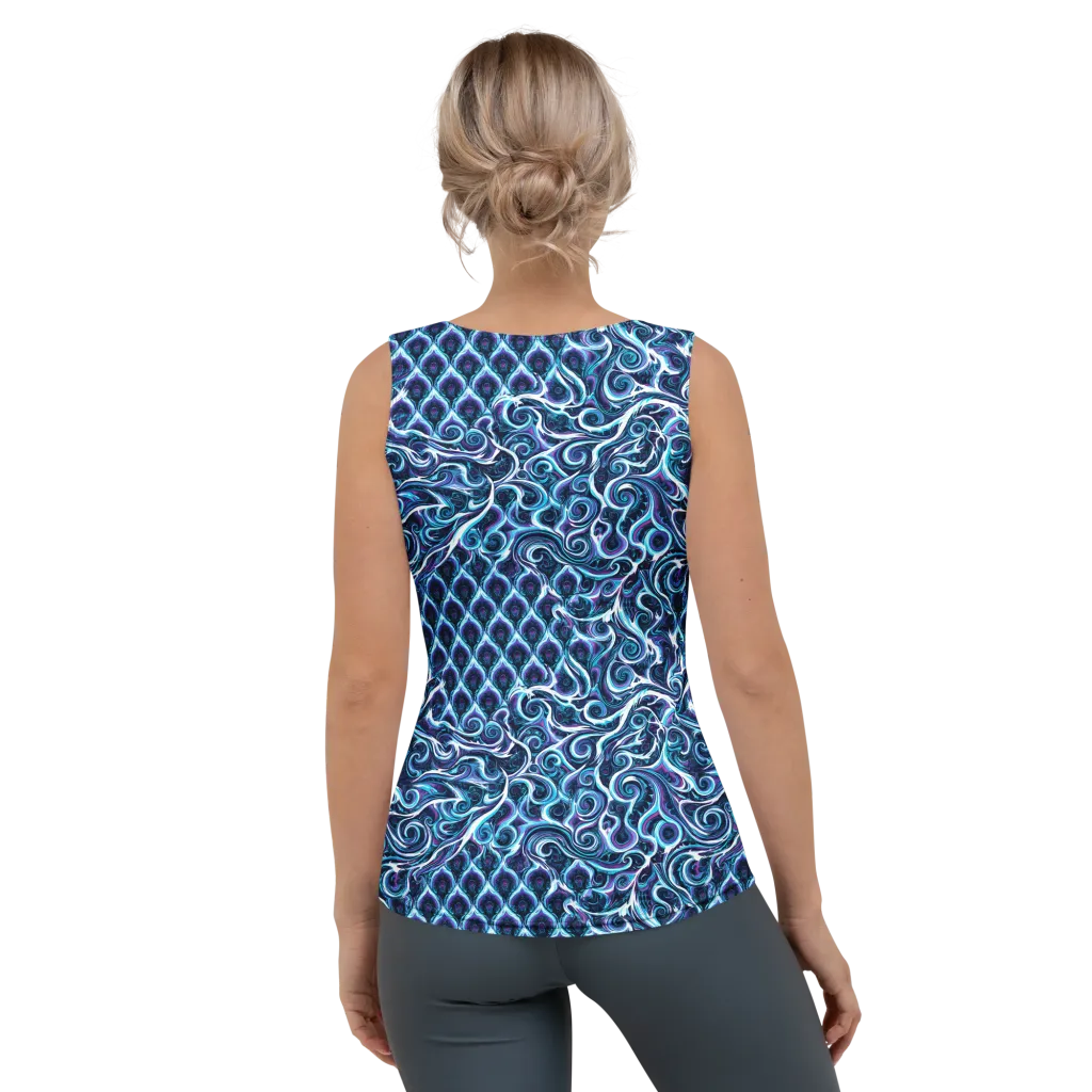 Midnight Whirlpool on Women's Tank Top — Back