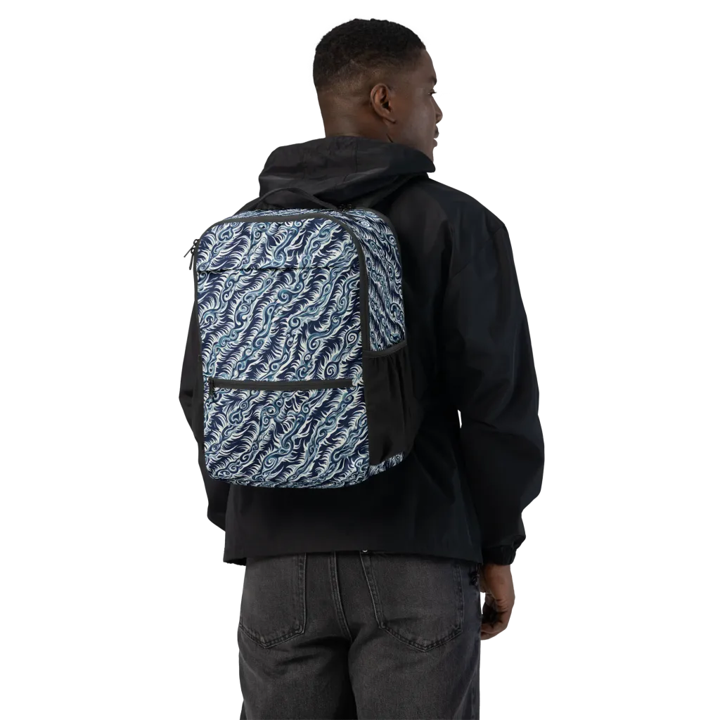 Midnight Tide on Utility Backpack — Back