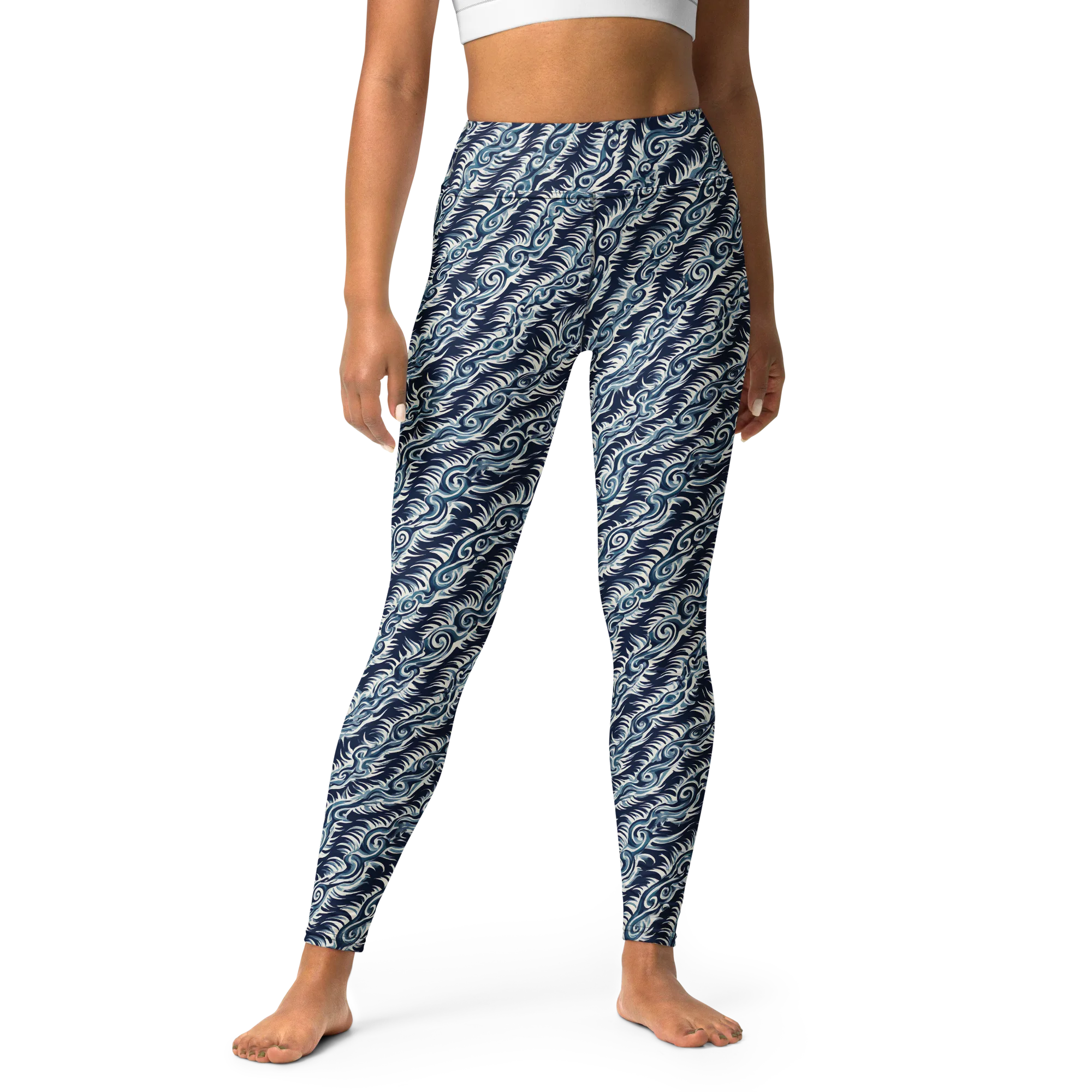 Midnight Tide on Yoga Leggings — Print file