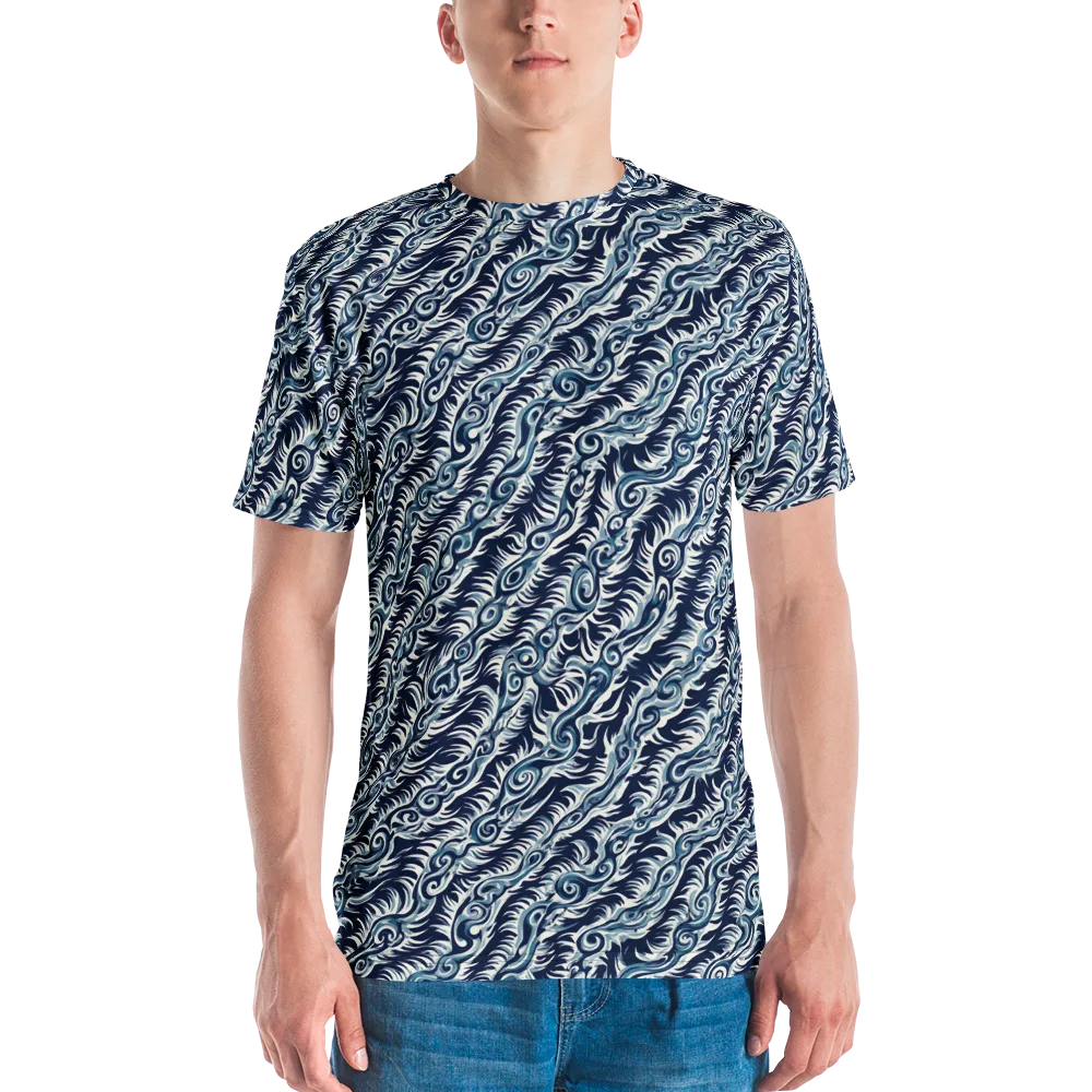 Midnight Tide on Men's Crew Neck T-Shirt — Front