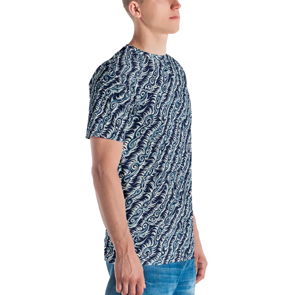 Midnight Tide on Men's Crew Neck T-Shirt — Right