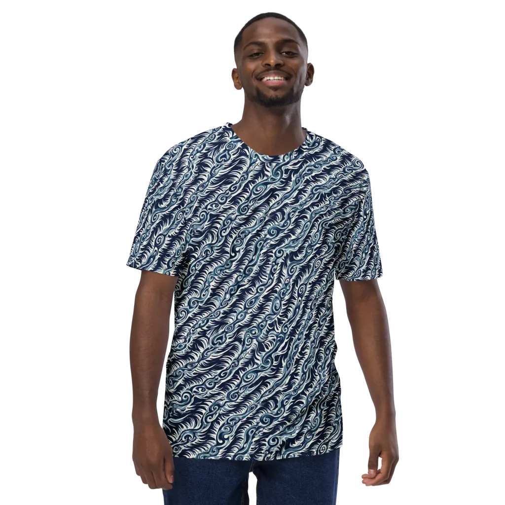 Midnight Tide on Men's Crew Neck T-Shirt — Front print