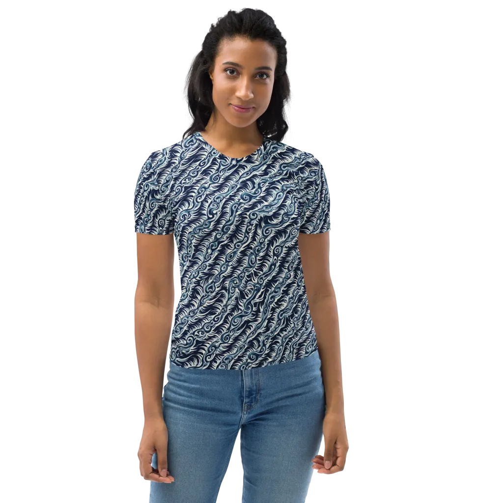 Midnight Tide on Women's Crew Neck T-Shirt — Print file