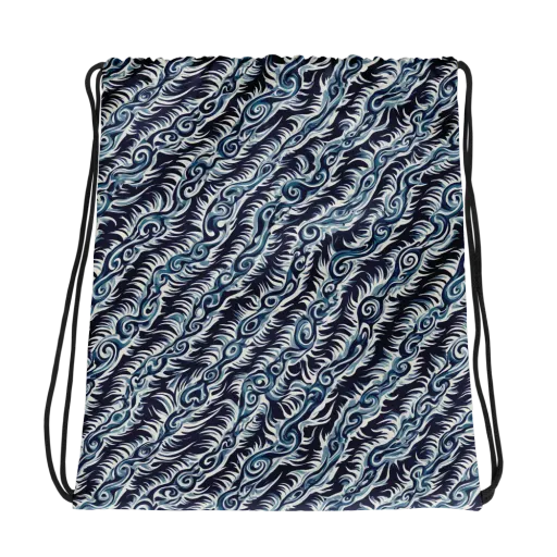 Midnight Tide on a Drawstring Bag
