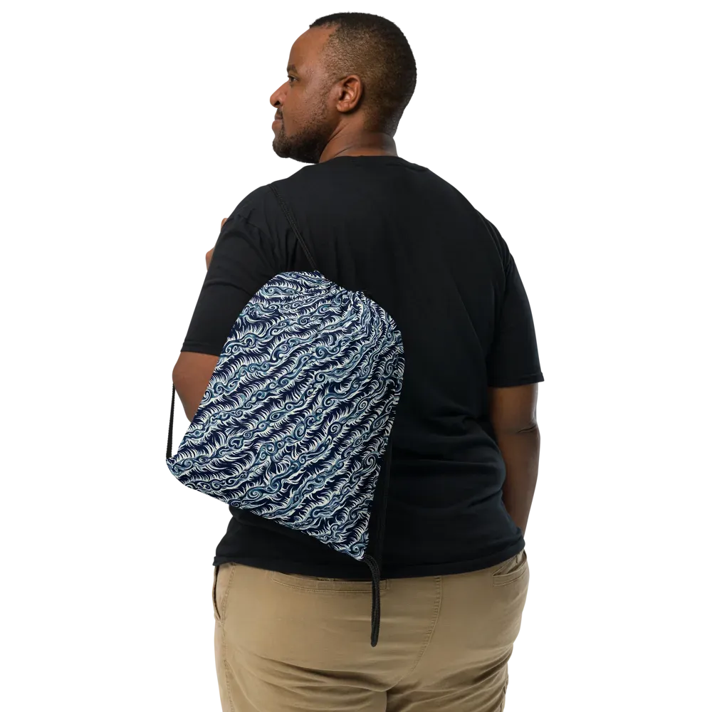 Midnight Tide on Drawstring Bag — Print file