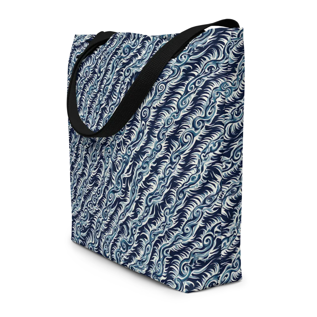Midnight Tide on Large Tote Bag W/ Pocket — Print file