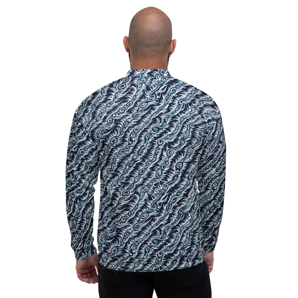 Midnight Tide on Bomber Jacket — Back