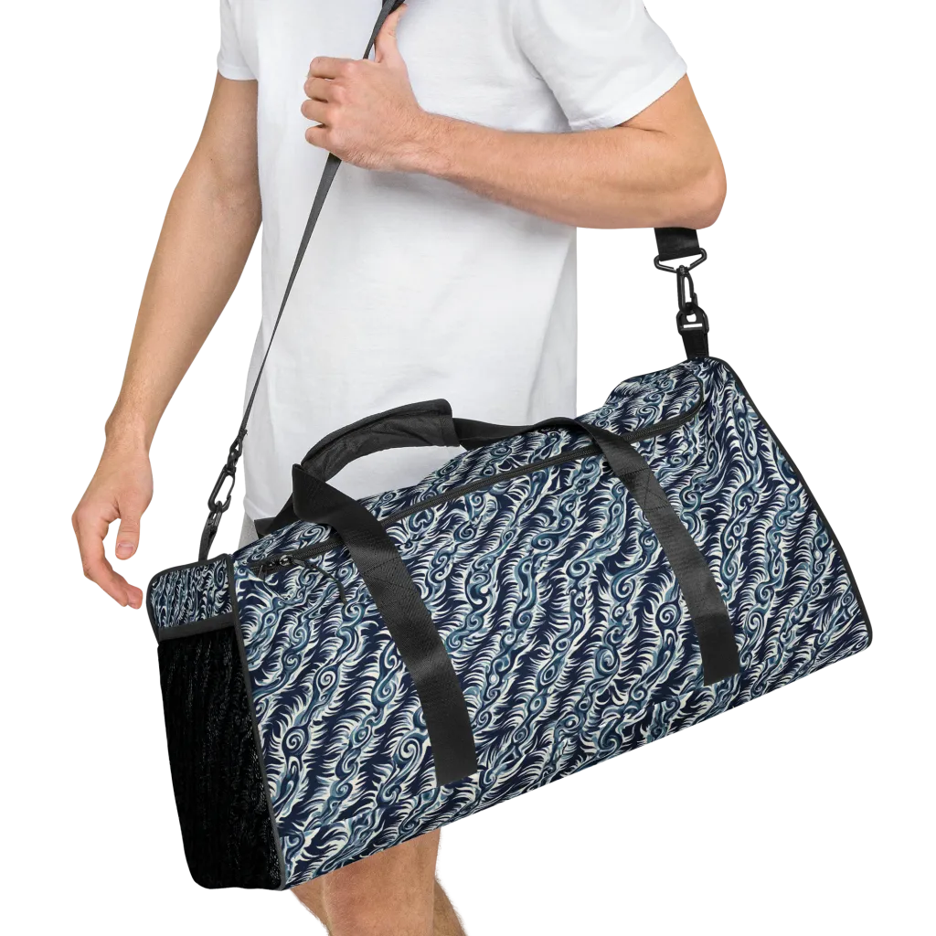 Midnight Tide on Duffle Bag — Front print