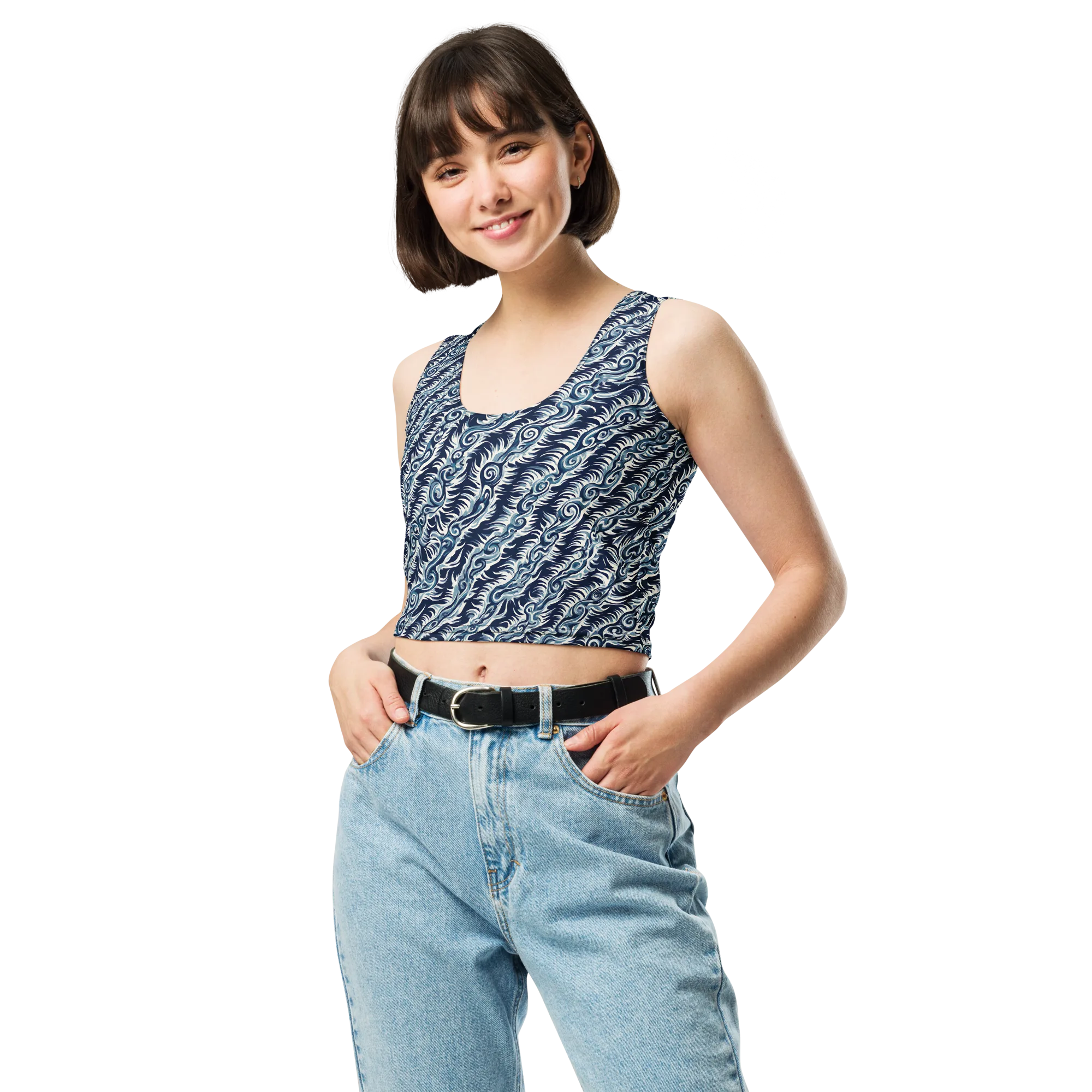 Midnight Tide on Crop Top — Print file