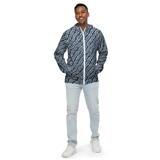 Midnight Tide on a Men's Windbreaker