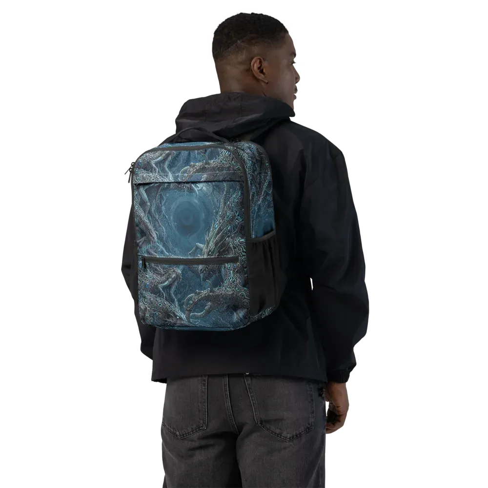 Azure Dragonfall on Utility Backpack — Back