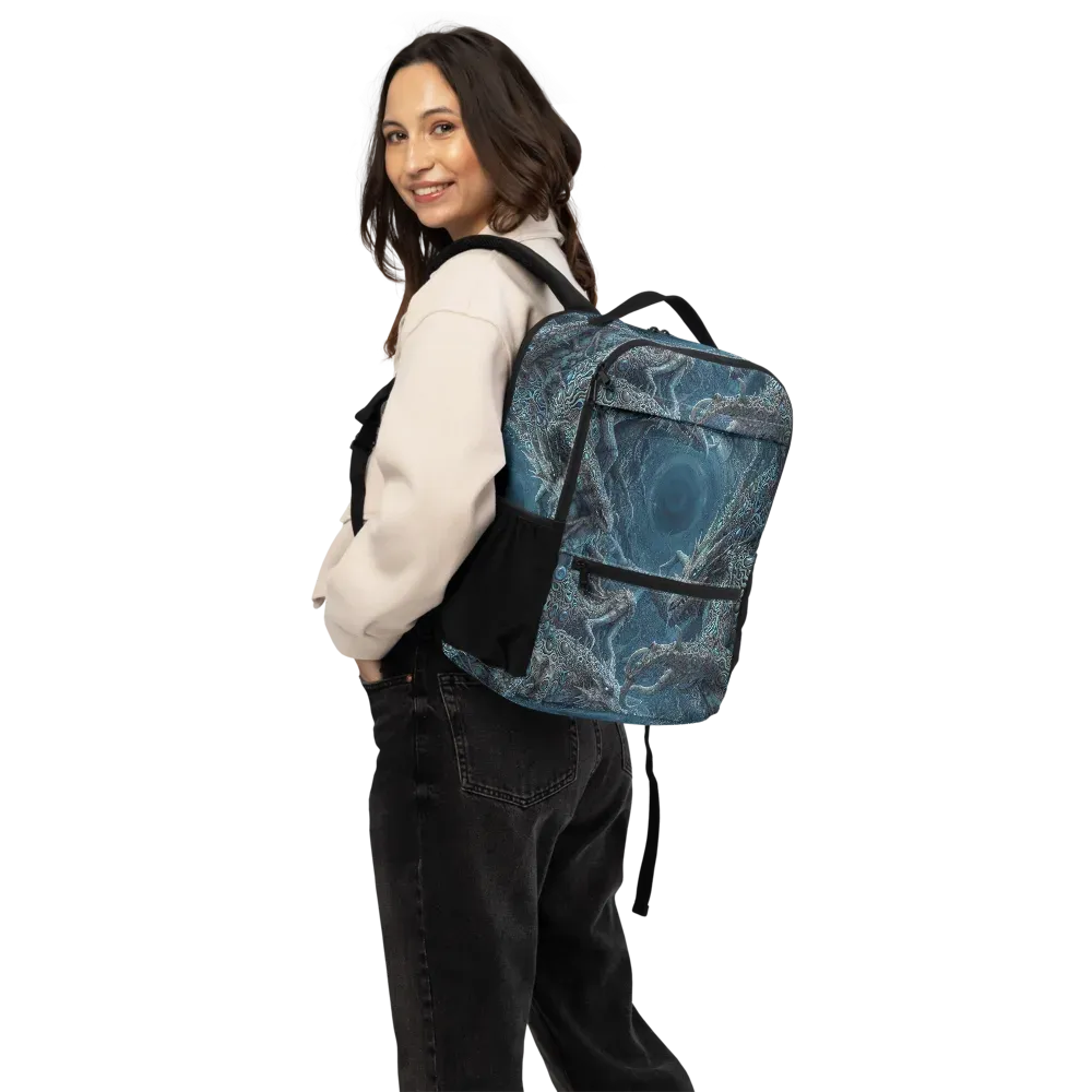 Azure Dragonfall on Utility Backpack — Bottom print