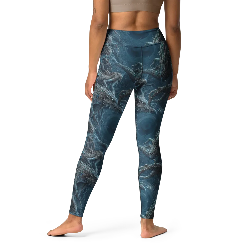 Azure Dragonfall on Yoga Leggings — Print file