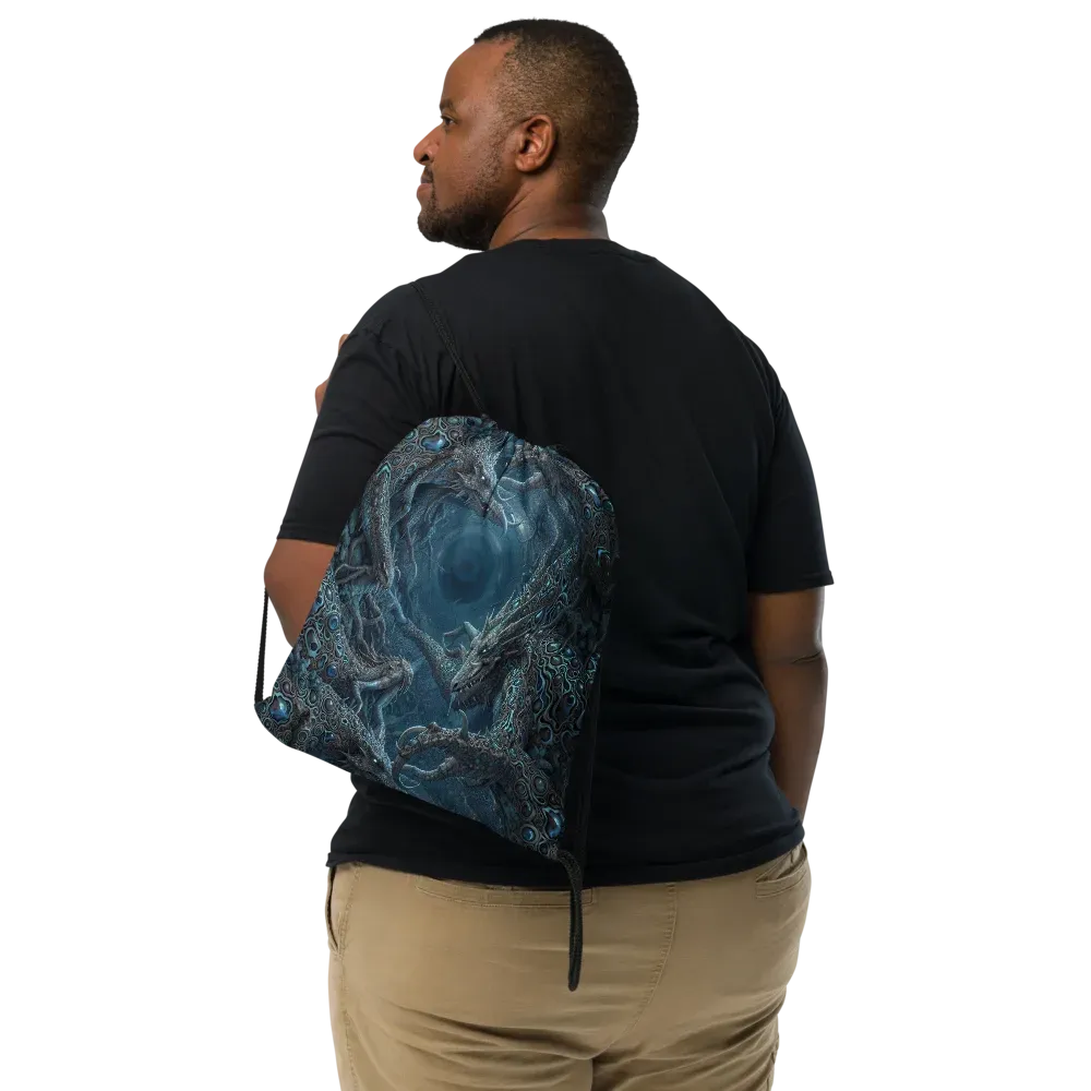 Azure Dragonfall on Drawstring Bag — Print file