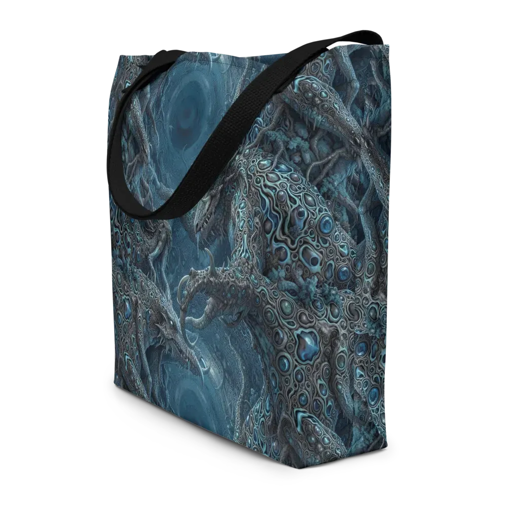 Azure Dragonfall on Large Tote Bag W/ Pocket — Print file
