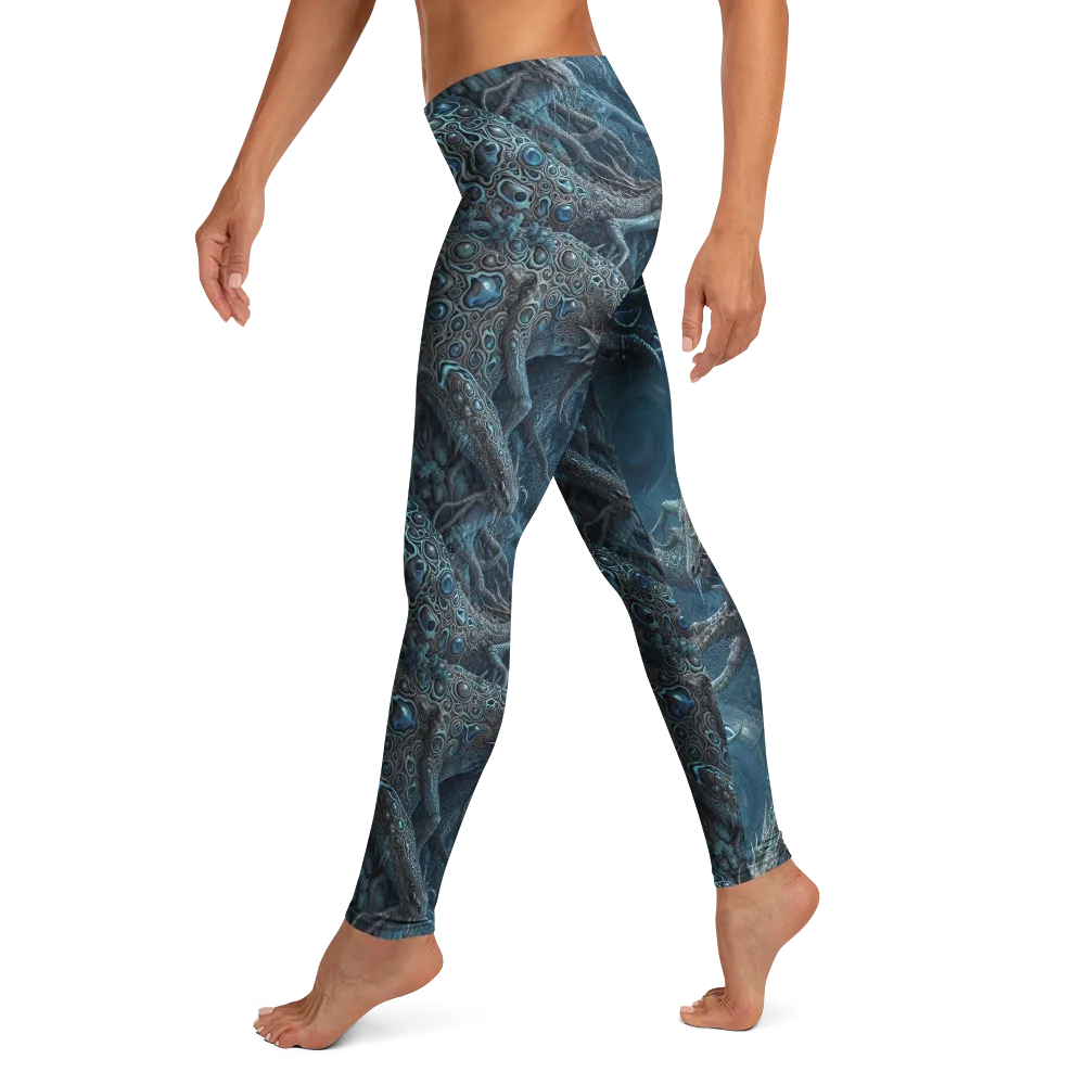 Azure Dragonfall on Leggings — Left