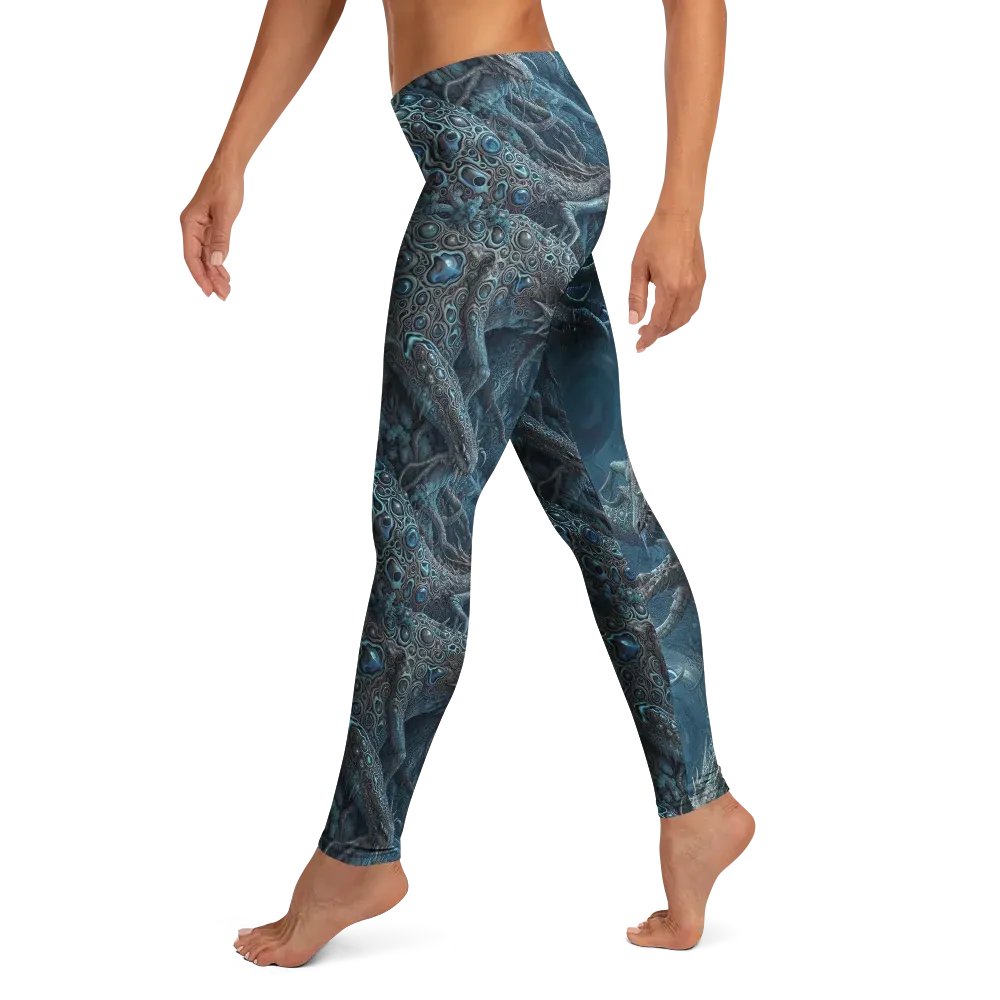 Azure Dragonfall on Leggings — Left